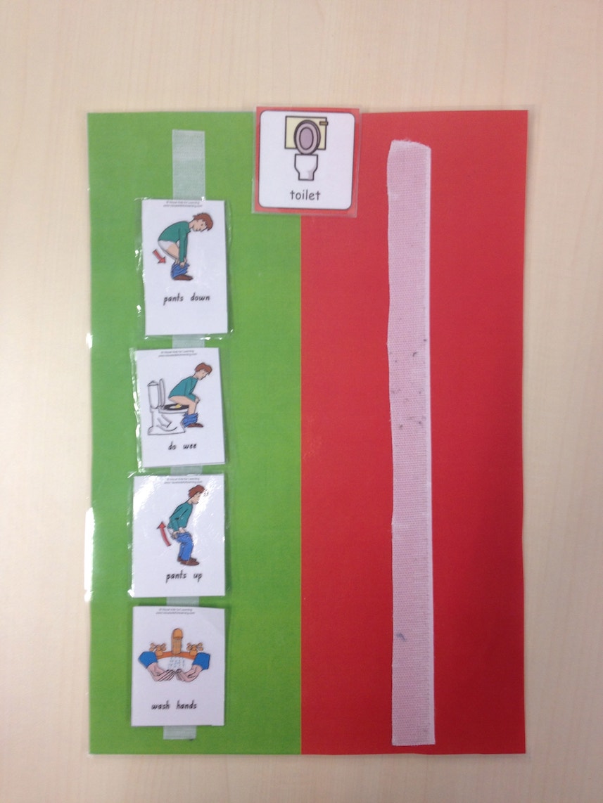 toilet visual schedule asd teacher