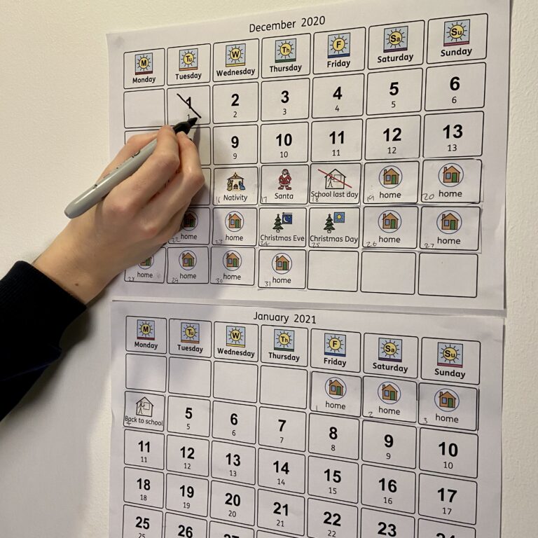autism Christmas holiday count down calendar